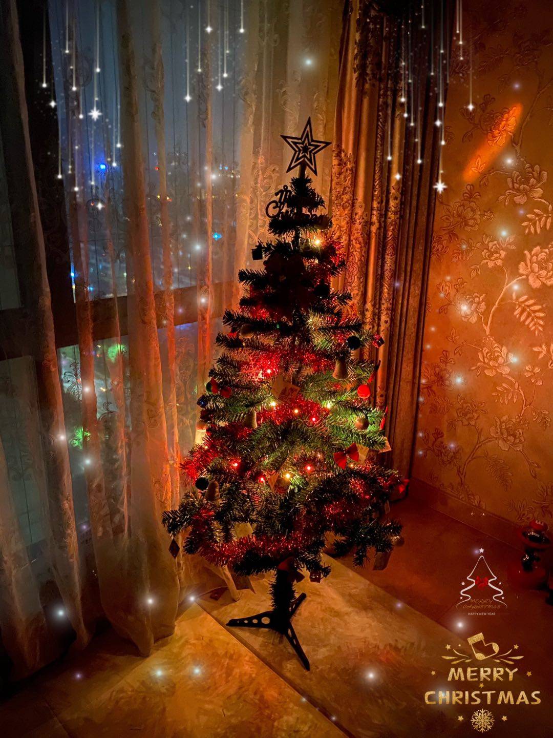 【全国包邮.圣诞树】55.9元包邮满满的一颗礼物圣诞树！高度1.5米，带LED彩灯+圣诞卡片+圣诞蝴蝶结+圣诞礼物盒+雪球+铃铛~在圣诞节许下最美好的新年愿望！（售卖时间截止12.31）