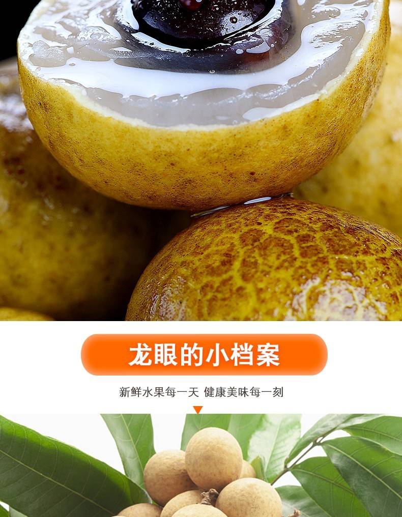 【广东省包邮】粒粒精选！49.9抢89.9元『茂名龙眼』5斤装精选大果！皮薄核小，脆甜爽口！