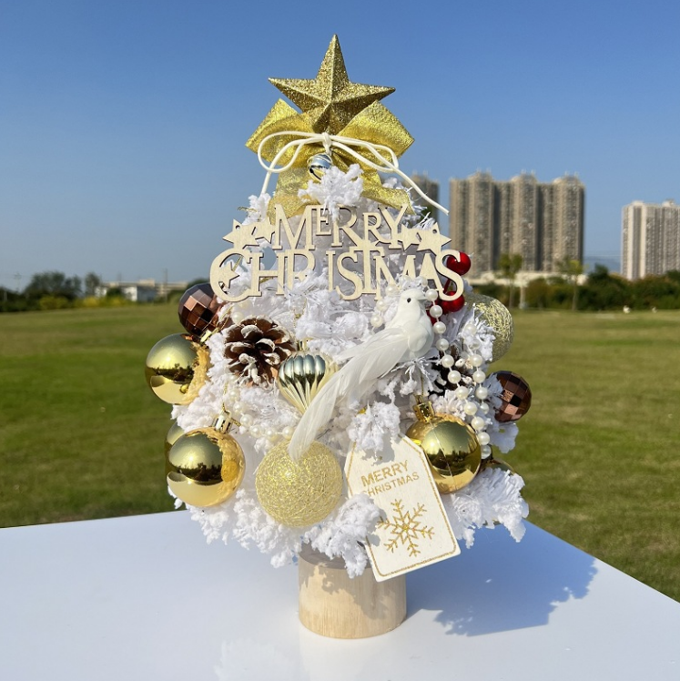 【全国包邮·电商】圣诞节狂欢！过节氛围感神器！！【DIY手工白鸽灯光桌面圣诞树】低至“49.9元”起，2023新款桌上绝美灯光圣诞树，配件包齐全“灯光、鱼尾纱、珍珠链、雪树、白鸽、圣诞星、各色装饰球等”造型精美耐看，多种款式可选~（购买截止时间12.26）