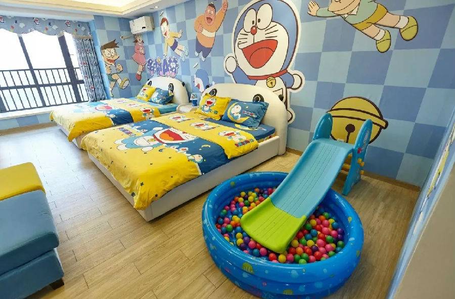 【抢购·长隆】￥388元丨尊享亲子主题双床~房间里和蓝胖子一起玩滑梯
