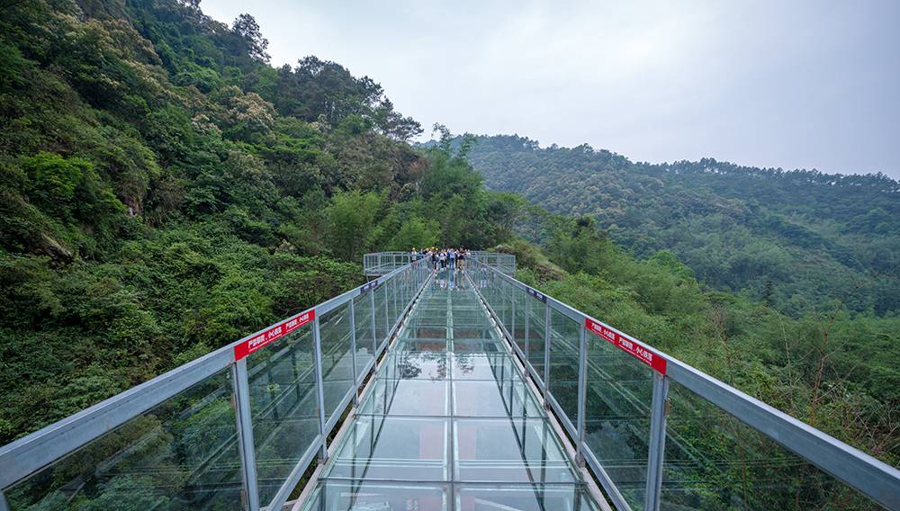绿山清水 还可以体验漫步高空的惊险刺激 成就了龙腾峡 天然氧吧之