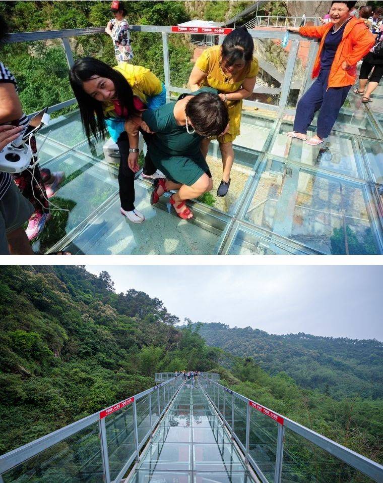 清远龙腾峡 空中玻璃全程漂流(自然峡谷漂 空中玻璃漂) 天空之镜高空