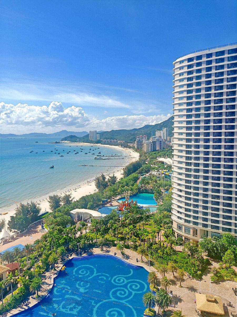 【惠州巽寮湾2店通用·酒店】五一可用!超大视野海景房,楼下就是沙滩!
