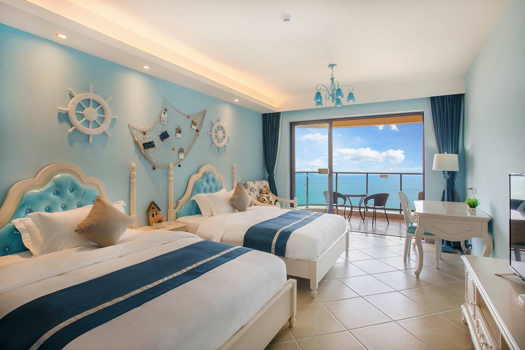 368元抢虹海湾二期斯维登度假公寓,住无敌正海景房,游无边际泳池,看