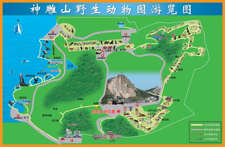 【两联票】威海西霞口神雕山野生动物园 隆霞湖联票成人票